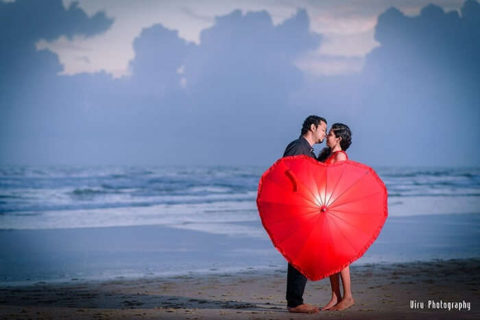 couple on beach in goa