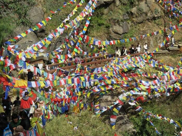 prayer flags tiger nest