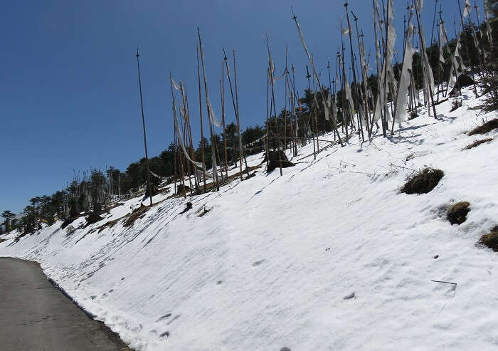 snow in bhutan