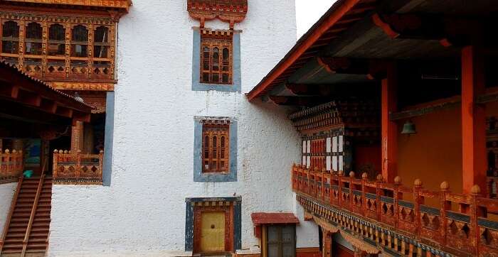 monastery interior, bhutan