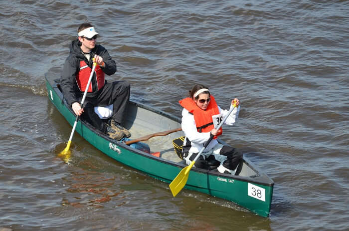 Couples kayaking 