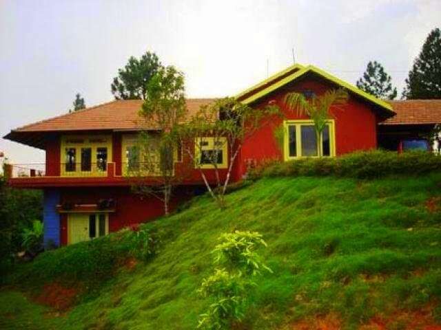 a homestay painted red
