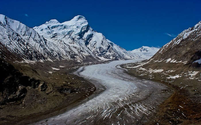 Spectacular views of Drang Drung Glacier near Dras in Kargil
