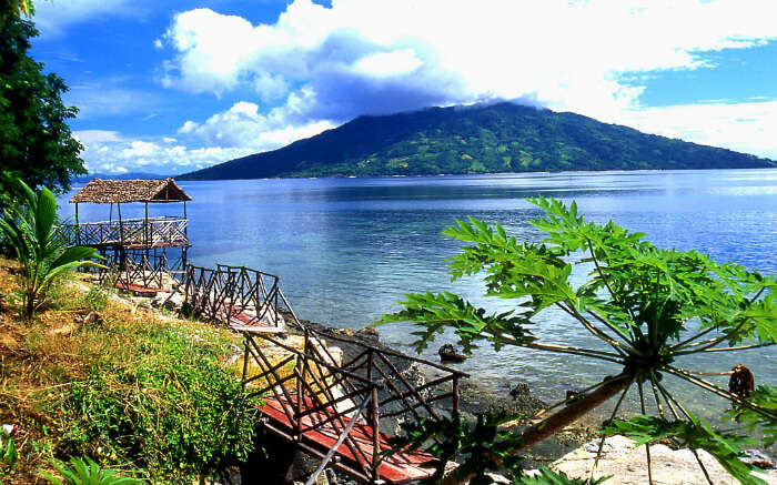 View from a beach resort in Nosy Komba in Madagascar