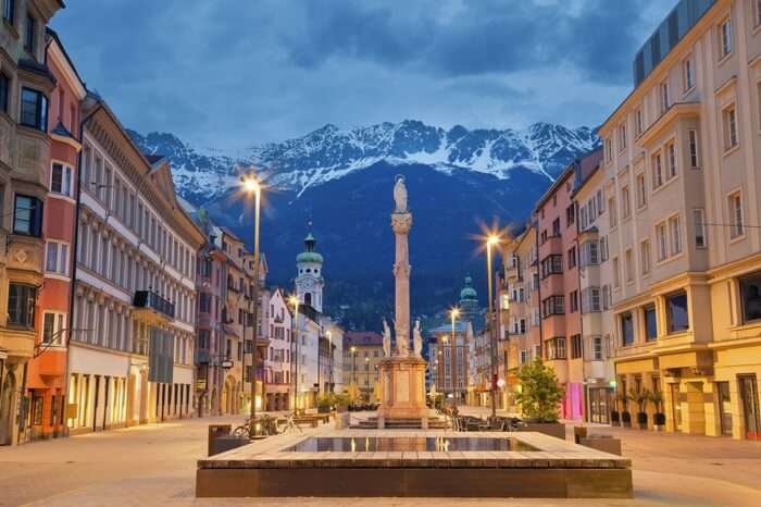 Innsbruck with the Alps in the backyard