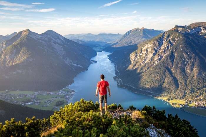 The iconic viewpoint peeping into Lake Achensee in Tyrol