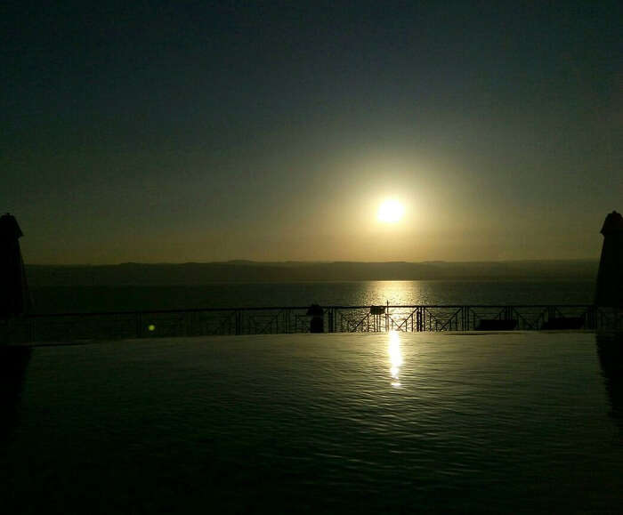 sunset at Dead Sea
