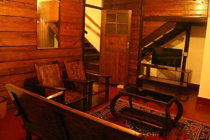 A snap of the interiors of a cottage at StayGlee homestay in Kodaikanal
