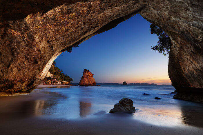 the beautiful Cathedral Cove