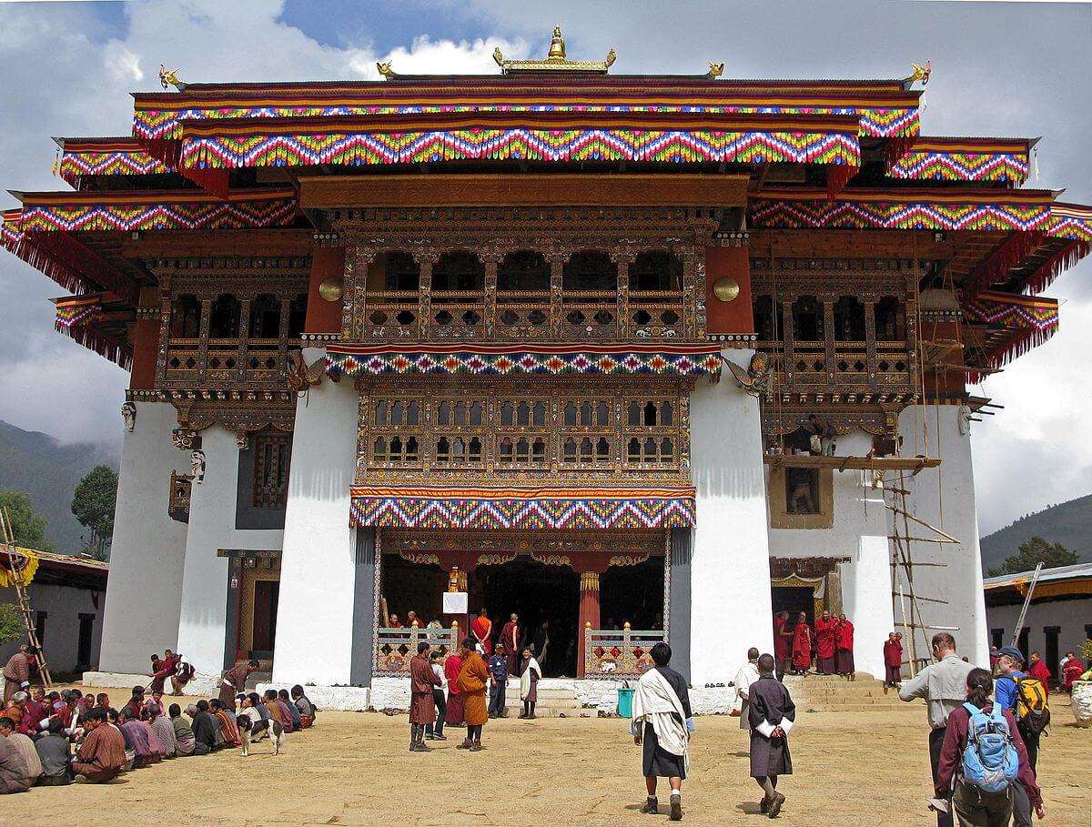 the beautiful entrance of a monastery