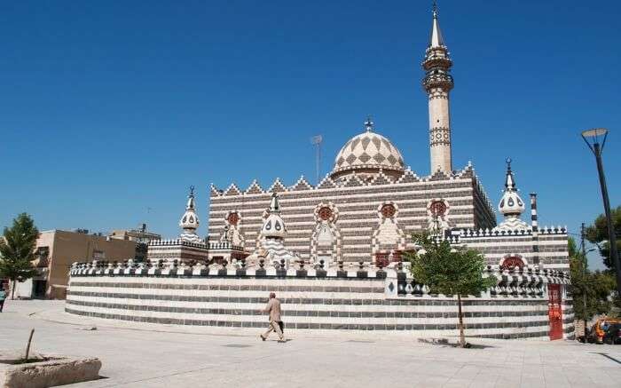 Abu Darwish Mosque on a bright and beautiful day 