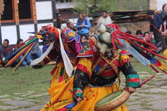 bhutan masked performance