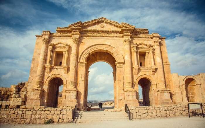 Roman Ruins - a prominent structure in Jordan 