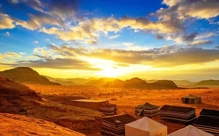 Sunset in Wadi Rum- one of the top tourist attractions in Jordan 