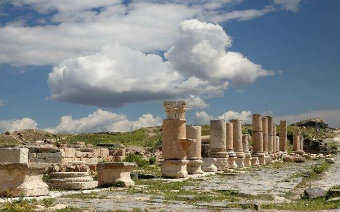 The picturesque Roman ruins at Umm Qais