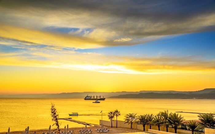 View of Red Sea in Jordan 