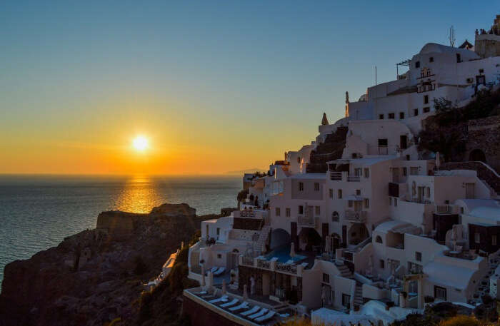 Magical Sunset In Santorini