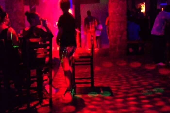 The interiors of the Katiolo nightclub on Mahe island of Seychelles