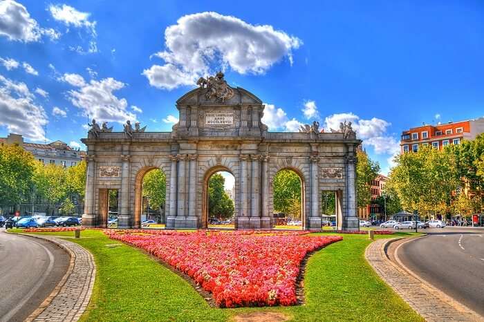 Colorful image of Puerta de Alcala in Madrid