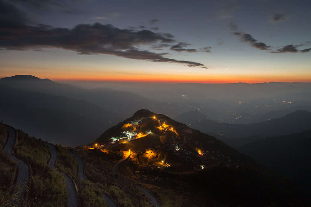 beautifully lit Zuluk valley at night