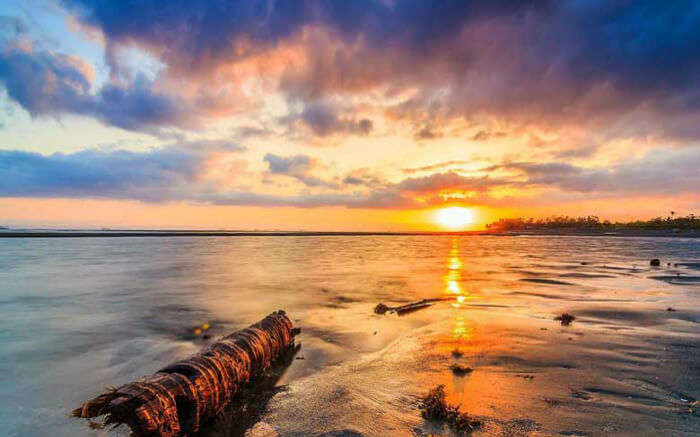 A view of Prancak Beach in Bali at Sunset