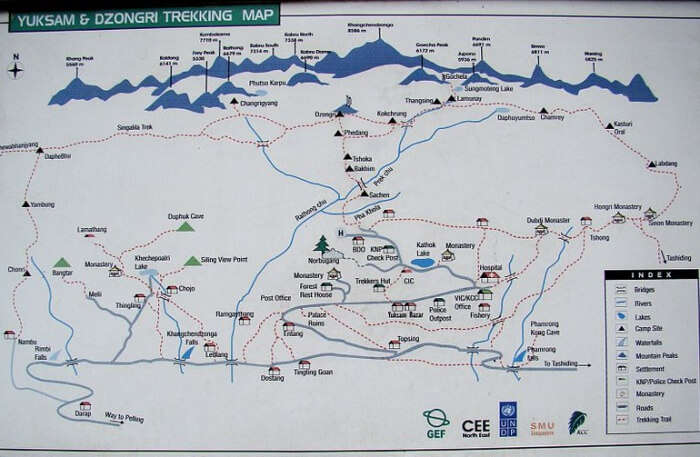 Goechala Trek Route