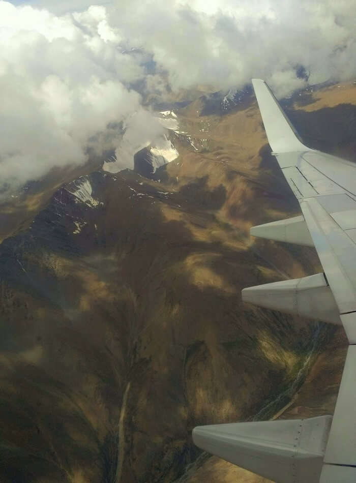 ninad ladakh trip views from flight