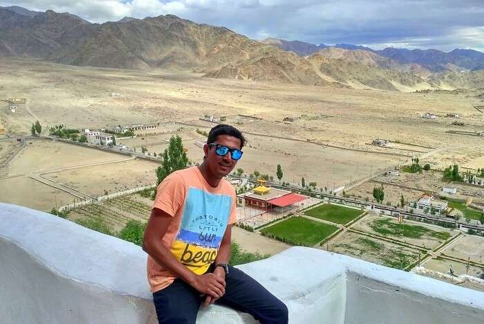 ninad at monastery in ladakh
