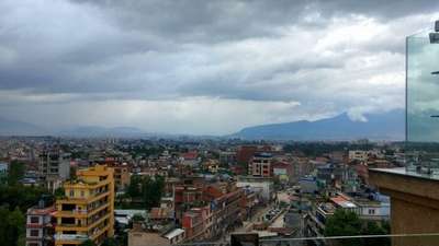 view of kathmandu from hotel that narayan stayed in on his nepal holiday