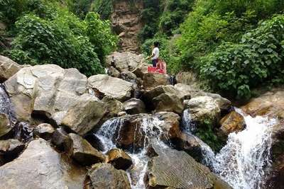 narayan checking out davis falls in nepal