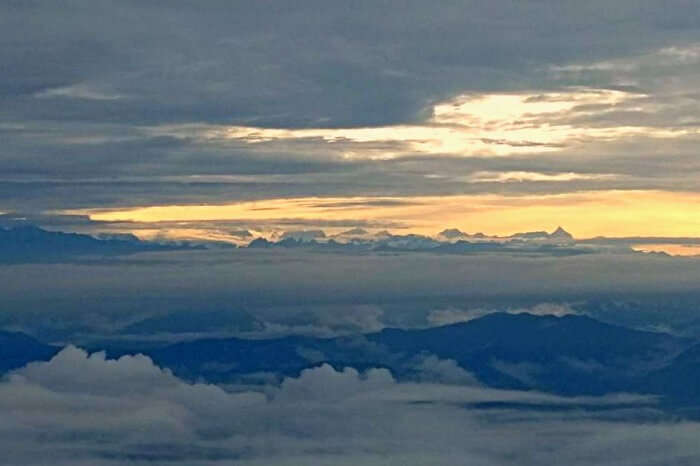 narayan witnessing awesome views from Hotel Country Villa in nagarkot