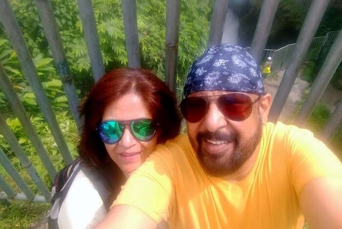 narayan and his wife taking selfie on their nepal trip