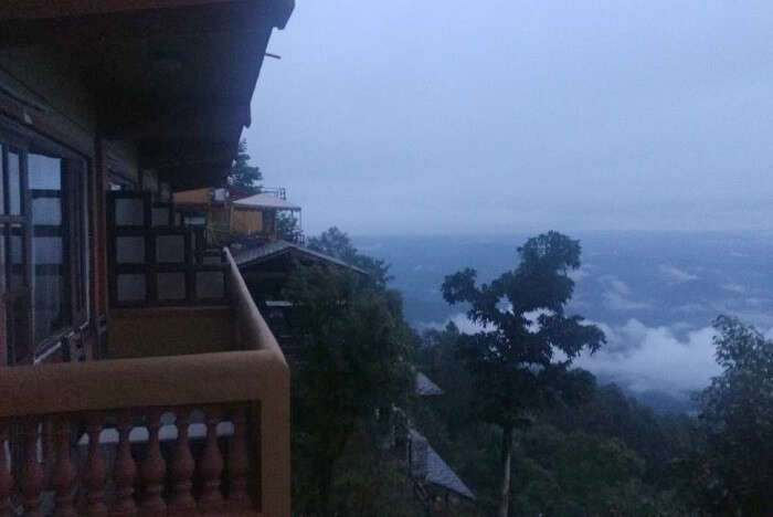 verandah of shangri la hotel in nepal