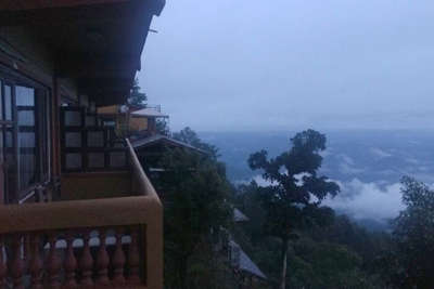 verandah of shangri la hotel in nepal