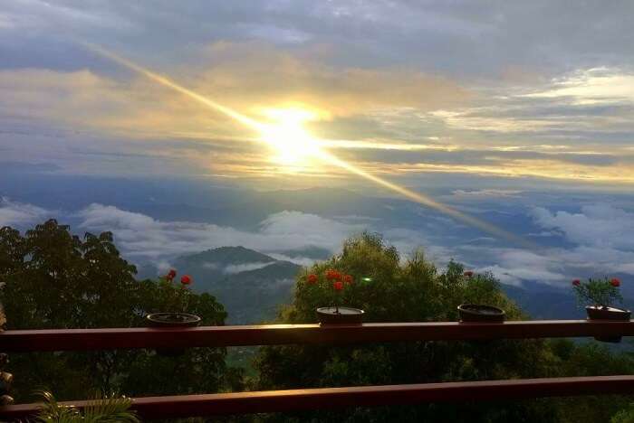 awesome views from narayan's room in hotel country villa in nepal