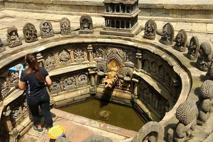 narayan at the interiors of hindu temple in nepal