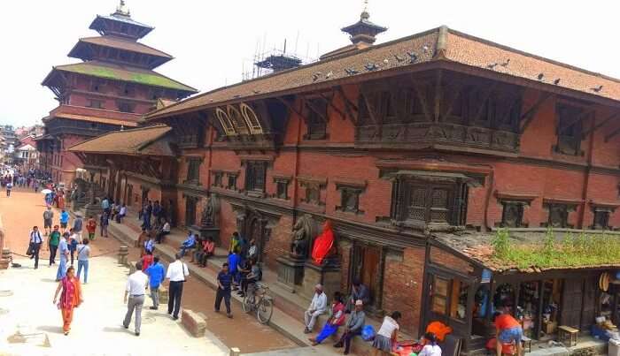 narayan shopping at local market in nepal