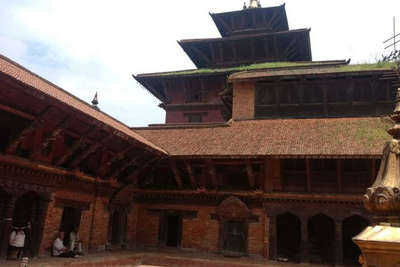 narayan visiting hindu temple in kathmandu on his romantic nepal trip