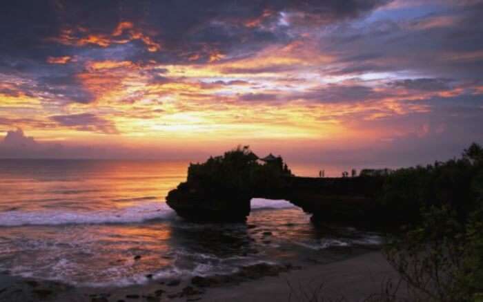 Landscape view of Tanah Lot in near Canggu in Bali