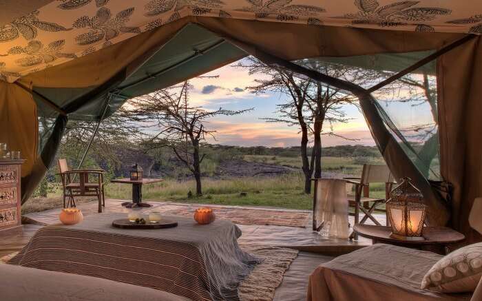 View from inside the Richard’s River Camp in Kenya 