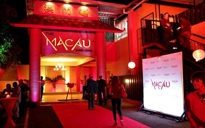 A bar at night in macau