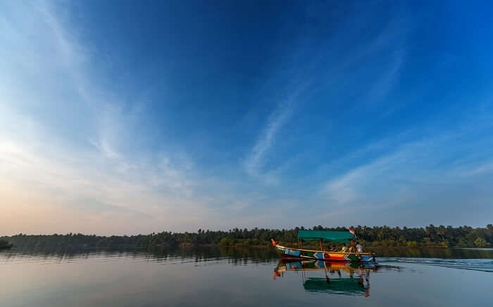 A boat in backwaters