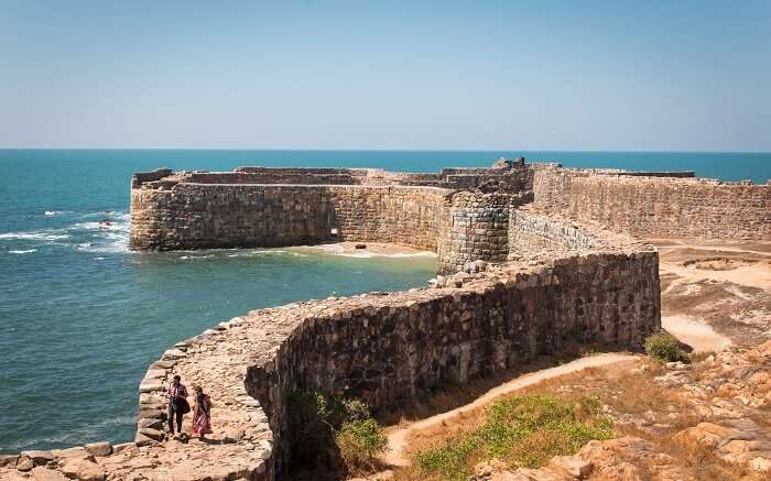 An old fort in ocean 