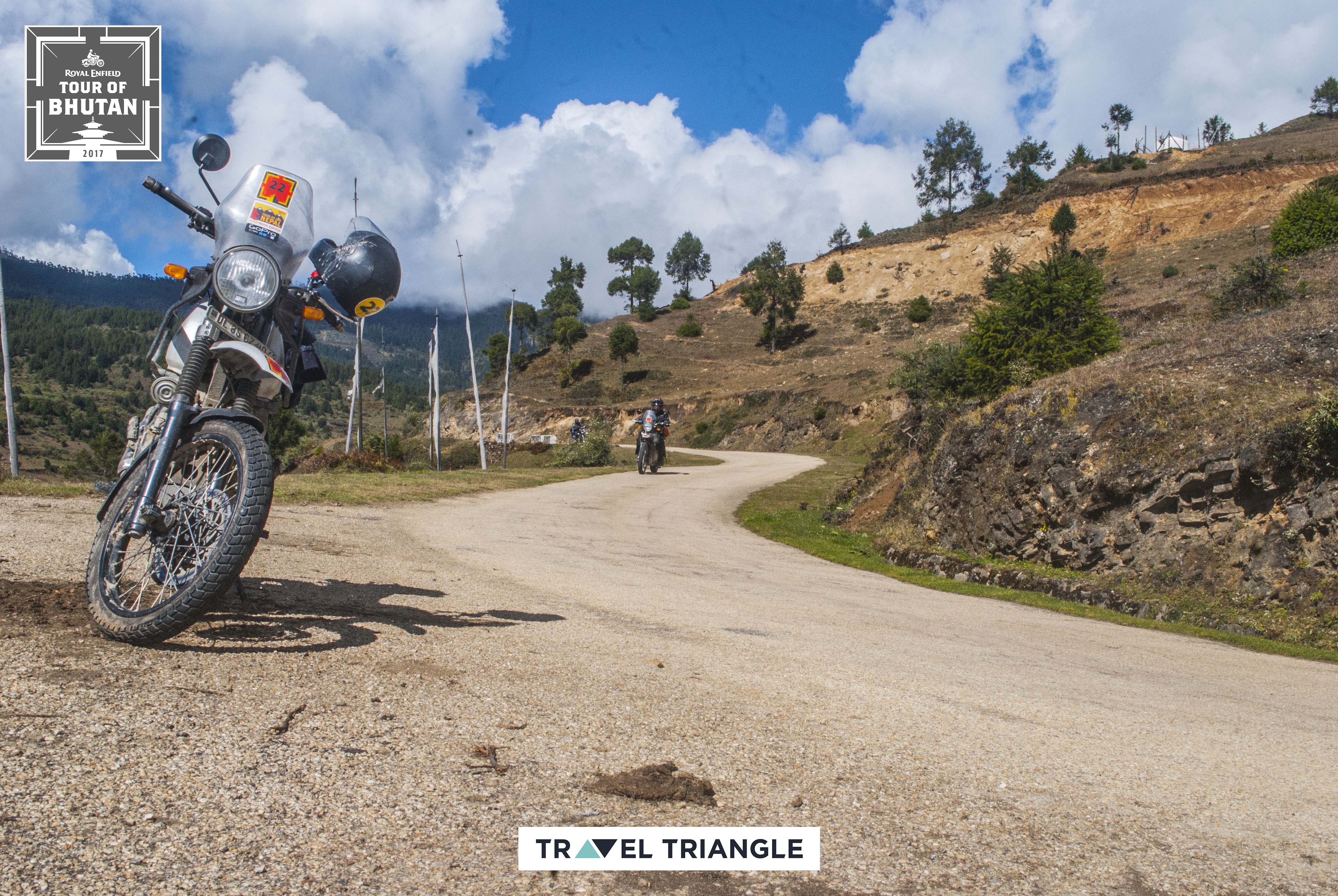 Bumthang to Mongar: showing off the bike royal enfield