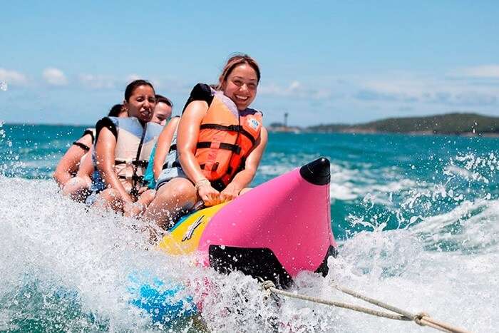 Enjoy A Banana Boat Ride At OM Beach in gokarna