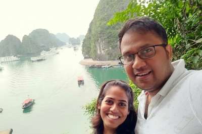 overlooking ha long bay