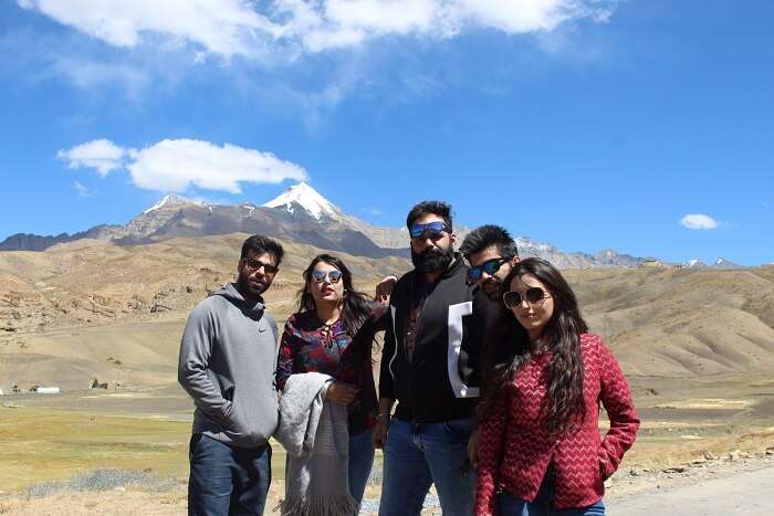 puneet and friends on spiti trip