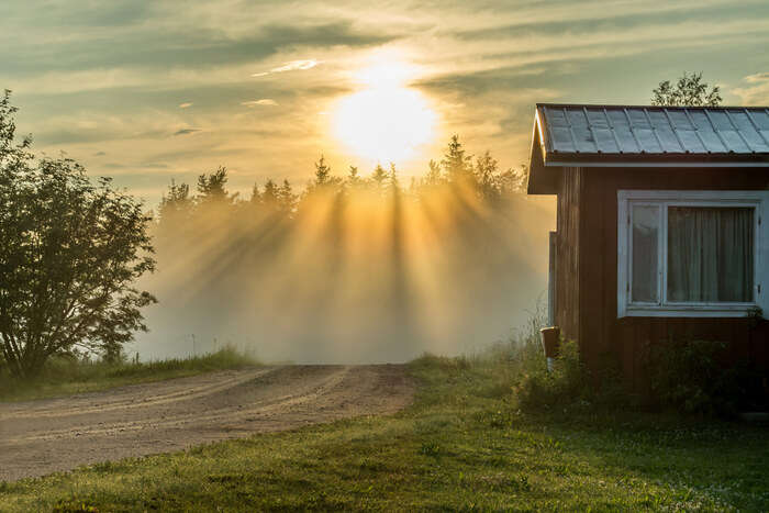 Midnight sun in Lapland