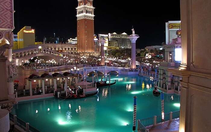 Venetian city at night 