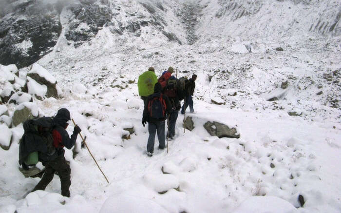 gangotri trek in winter